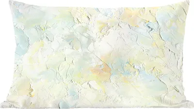 Produktbild von MuchoWow® Zierkissen Sofakissen Wohnzimmer Dekokissen 50x30 cm Ölgemälde weiß - Wohnzimmerdekoration - Polster mit Photo