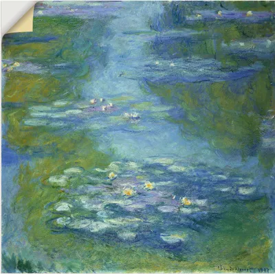 Produktbild von ARTland Wandbild, selbstklebend Seerosen. 1907 Größe: 40x40 cm
