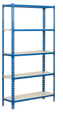 Produktbild von Simonrack Simonclick Mini 5/300, 5 Regale, Metall, Metall, Blau, Weiß, 180 kg, 9 min