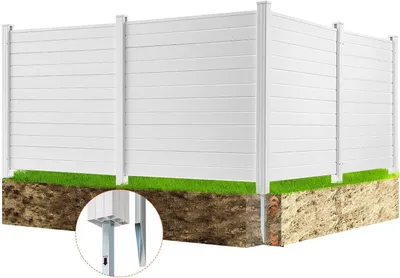 Produktbild von Famanu Sichtschutzzaun - Praktische Lösung für Außenbereiche - 50 x 50 Zoll - 3 Seiten