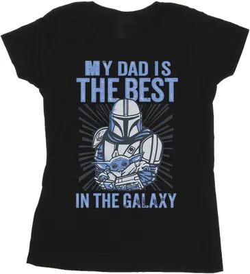 Image de Star Wars - T-shirt « Mandalorian Best Dad » pour femme BI43481 (L) (noir)