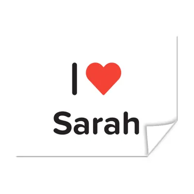 Produktbild von MuchoWow® Poster Ich liebe - Sarah - Mädchen 160x120 cm - Foto Plakat
