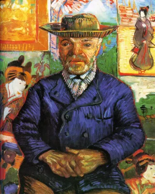 Produktbild von Vincent Van Gogh Kunstdruck Bild - Bildnis Des Farbenhändlers Père Tanguy, 1887 (50 x 40 cm)