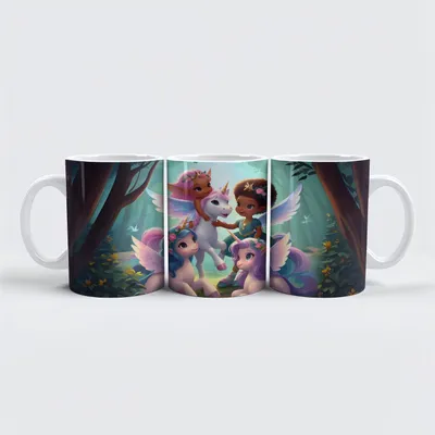 Image de Tasse Raxxa Premium « Licornes et elfes »
