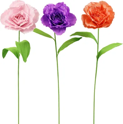 Produktbild von FURNARO Blumentrio Rosy Deko Blumen Set 3-teilig Strohfaser 90cm