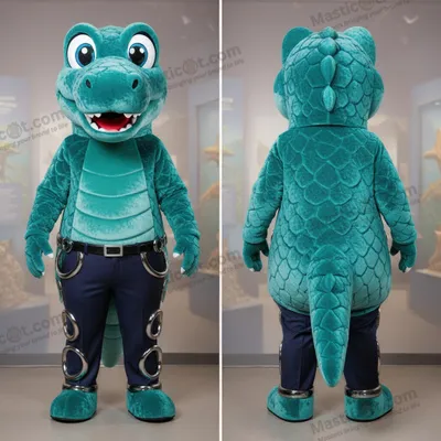 Immagine prodotto di Costume MASTICOT da dinosauro T-Rex a scaglie turchesi