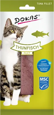 Produktbild von Dokas Cat Snack 100% delikates Thunfischfilet 22g