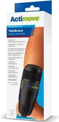 Produktbild von Sprunggelenkorthese Actimove Talobrace schwarz-blau>>>>Gr. S/M rechts