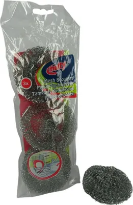 Produktbild von Multy Pfannenschwamm aus Metall, Packung mit 3 Stück