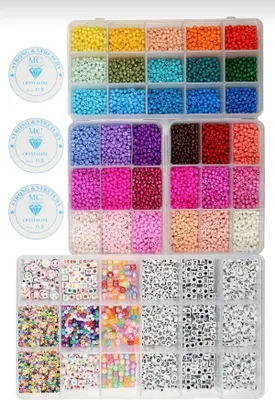Immagine prodotto di Mega set per la creazione di gioielli 4 scatole con perline e lettere incl. elastico