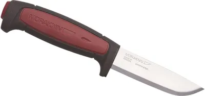 Image de Morakniv couteau de ceinture PRO C, acier carbone inoxydable, poignée en caoutchouc TPE, protection des doigts, étui plastique gris