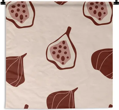 Produktbild von MuchoWow® Wandteppich Wandbehang Sommer - Obst - Muster 150x150 cm Tapisserie Dekoration Wandtuch - Wohnaccessoires - Modernes
