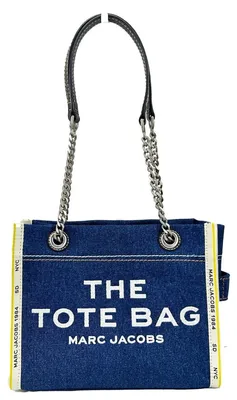 Produktbild von Marc Jacobs The Tote Chain Small Denim silberfarben
