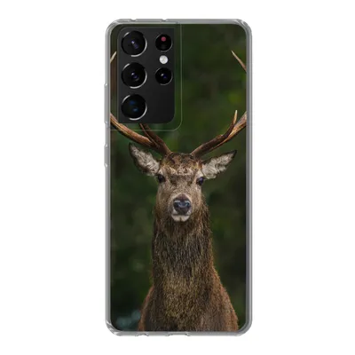 Produktbild von MuchoWow® Handyhülle Schutzhülle Hülle für Samsung Galaxy S21 Ultra Hirsch - Geweih - Natur Silikon Softcase Handy Hülle - Mobiltelefon