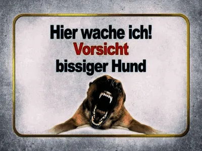 Produktbild von vianmo Holzschild 30x40 cm Vorsicht bissiger Hund