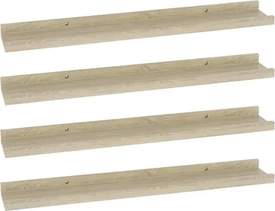 Produktbild von vidaXL Wandregale 4 Stk. Sonoma-Eiche 60x9x3 cm
