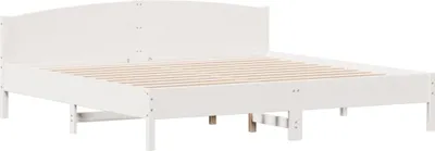 Produktbild von vidaXL Massivholzbett ohne Matratze Weiß 180x200 cm Kiefernholz
