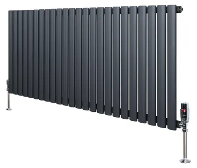 Productafbeelding van Radiator met thermostaaf en chromen ventiel – 600mm x 1440mm – Anthracietgrijs