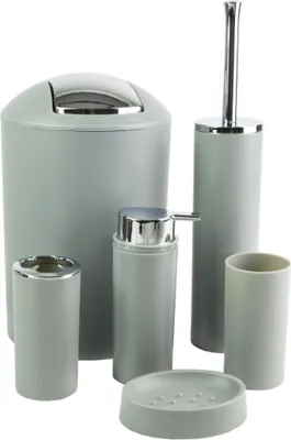 Obrázek produktu pro PRIMA DECO koupelnová sada šedá 6dílná