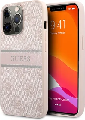 Obrázek produktu pro Pouzdro Guess GUHCP13L4GDPI Apple iPhone 13 Pro pink/pink Hardcase 4G Stripe