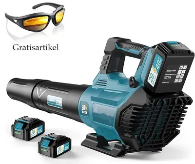 Produktbild von Akku Laubbläser,20V 270km/h Elektrischer Laubbläser mit 3-Gang& x4,0Ah Akku –Kabellos laubbläser für für Garten, Laub,Staub&Schnee(Inklusive Batterie)