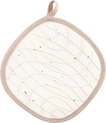 Produktbild von 1/2 Stück Isolierpad, Topflappen aus Silikon, rutschfest, hitzebeständig, Schutzpad mit Hängeseil für die Küche zu Hause