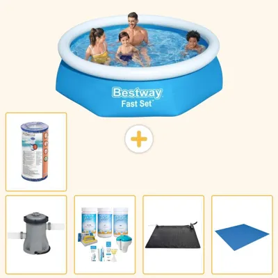Immagine prodotto di Bestway Fast Set, piscina rotonda - 244x61 cm - 6 pezzi, modello S22005