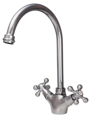 Immagine prodotto di Miscelatore da cucina cromato con bocca di erogazione rotonda, modello Heritage Ascot CR-4003-HA, marca Aquanello