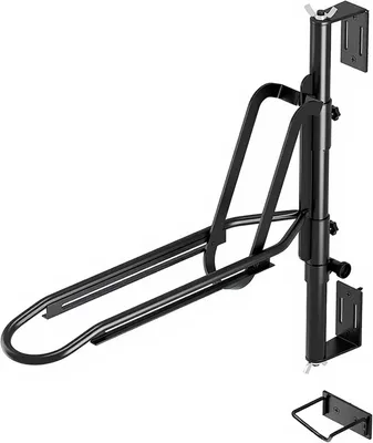 Image de Support mural pour vélo - Grande capacité de charge, pivotant, réglable, pliable - Rangement vertical gain de place - Montage facile - Noir