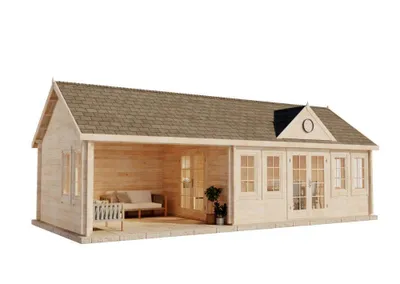 Produktbild von Alpholz Gartenhaus Clockhouse-Big Ben 950x420cm aus Holz 70mm Wandstärke