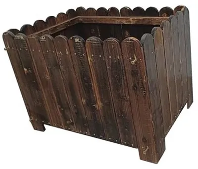 Productafbeelding van Verhoogd houten plantenbed voor groenten en bloemen 60 x 42 x 45 cm