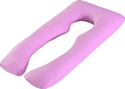 Image de Coussin d'allaitement en forme de U pour femmes enceintes avec taie d'oreiller 60×120 cm, violet