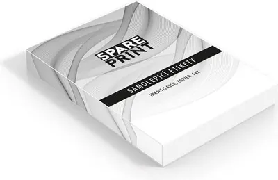Immagine prodotto di SPARE PRINT PREMIUM Etichette autoadesive bianche, 100 fogli A4 in scatola (1 foglio/4x etichetta 105x148 mm)