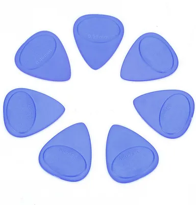 Zdjęcie produktu dla 10 sztuk uchwytów na kostki do gitary – akcesoria do instrumentów muzycznych Plectrum, grubość 0,46 mm–1 mm, kolor niebieski