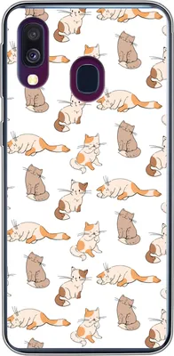 Produktbild von MuchoWow® Handyhülle Schutzhülle Hülle für Telefoonhoesje Samsung Galaxy A40 Muster - Katze - Kätzchen - Jungen - Mädchen - Kinder - Kinder Silikon Softcase Handy Hülle - Handy-Tasche