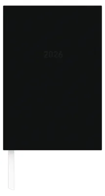Produktbild von Zettler Buchkalender 1T/1S schwarz 2026 - Timer 15 × 21 cm,