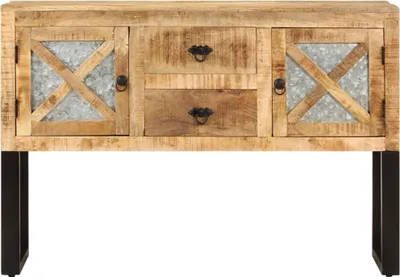 Produktbild von vidaXL Sideboard 110x30x74 cm Raues Mangoholz
