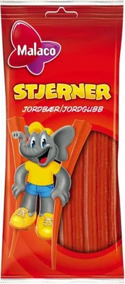 Produktbild von Malaco Erdbeer Stjerner 92g