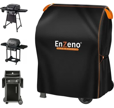 Produktbild von Grillabdeckung wetterfest 90x70x110cm Gasgrill Staubdicht für Weber Brinkmann Char Broil Schwarz