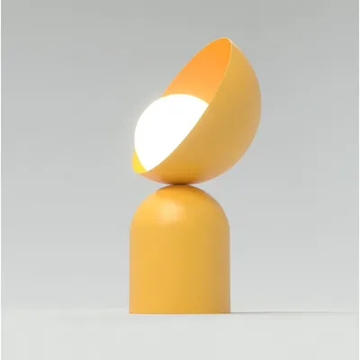 Image de Lampe à poser BOTO en acier orange et verre