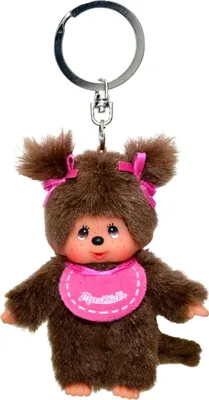 Produktbild von Mädchen rosa Anhänger | 10 cm Monchhichi Sekiguchi | Schlüsselanhänger