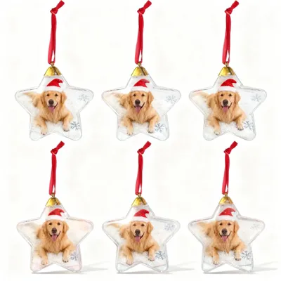 Immagine prodotto di Solidchoice - Set di 6 cornici per foto, ideali per decorare l'albero di Natale