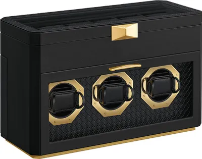Produktbild von Uhrenbox für 9 Uhren mit Sichtfenster aus Glas, schwarz getönt