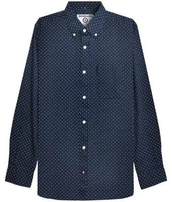 Produktbild von 4XL|Lambretta Pindot Shirt Herren Langarmhemd RWIS1468-DK-NVY