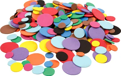 Produktbild von Creativ Company Eva-Schaumkreise, D 12+20+32 mm, verschiedene Farben, 2120 div. 1 Box
