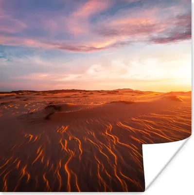 Produktbild von MuchoWow® Poster Sand - Landschaft - Himmel - Wüste 75x75 cm - Wand Dekoration