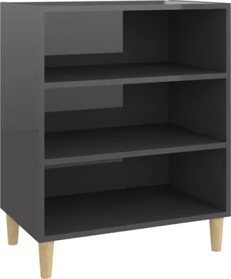 Obrázek produktu pro vidaXL Příborník s vysokým leskem šedý 57x35x70 cm Materiál dřeva