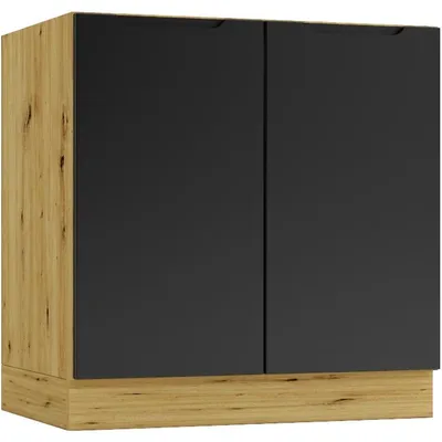Obrázek produktu pro Dřezová skříňka D80ZL ELLEN 02 dub artisan / černá