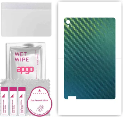 Produktbild von apgo Rückseite Schutzfolie, Skin, kompatibel mit Lenovo Tab P11, Hinten Displayschutzfolie aus Vinylfolie, kratzfest, einfache Montage - Kohlenstoff-Chamäleon CAKA1