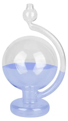 Productafbeelding van Weerglas Fles - Barometer Decoratie - Weersvoorspelling Thuis - Voorspelt Weer Veranderingen - 15 cm - Blauw